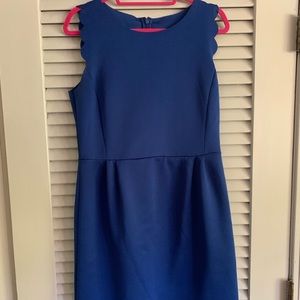 Royal Blue Scalloped Dress